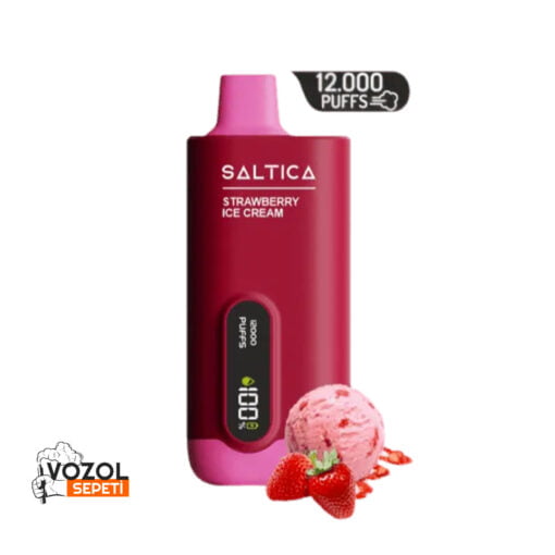 Saltica 12000 Strawberry Ice Cream Puff